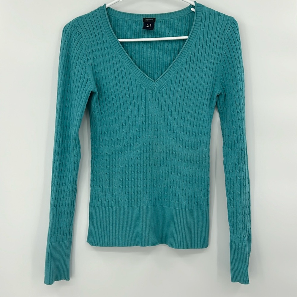 Vintage GAP Womens Y2K V-Neck Long Sleeve Sweater Size Small‎ Preppy